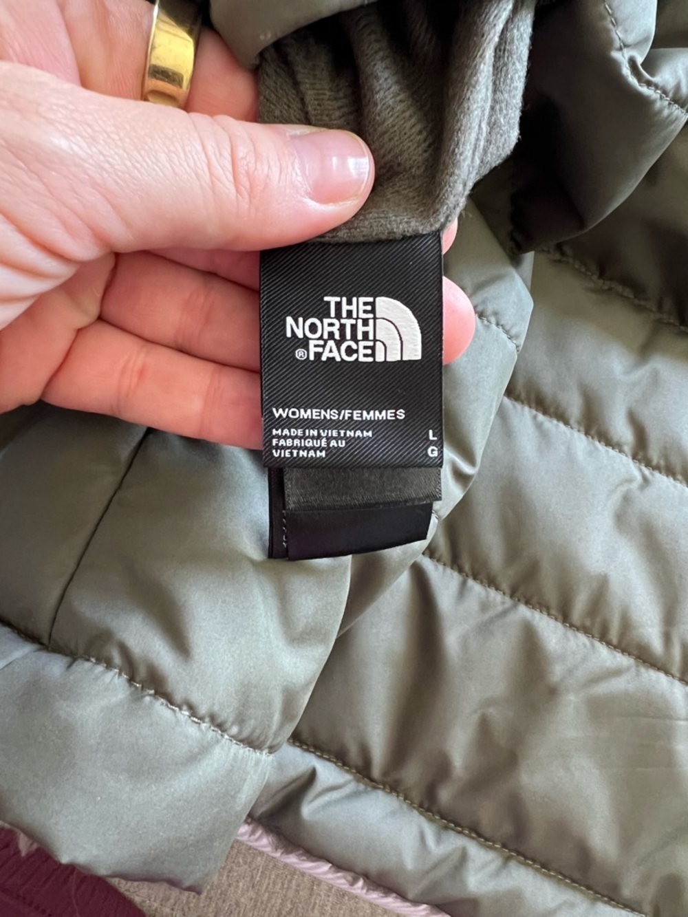 North Face Women's Olive Green Reversible Vest - Picture 5 of 5